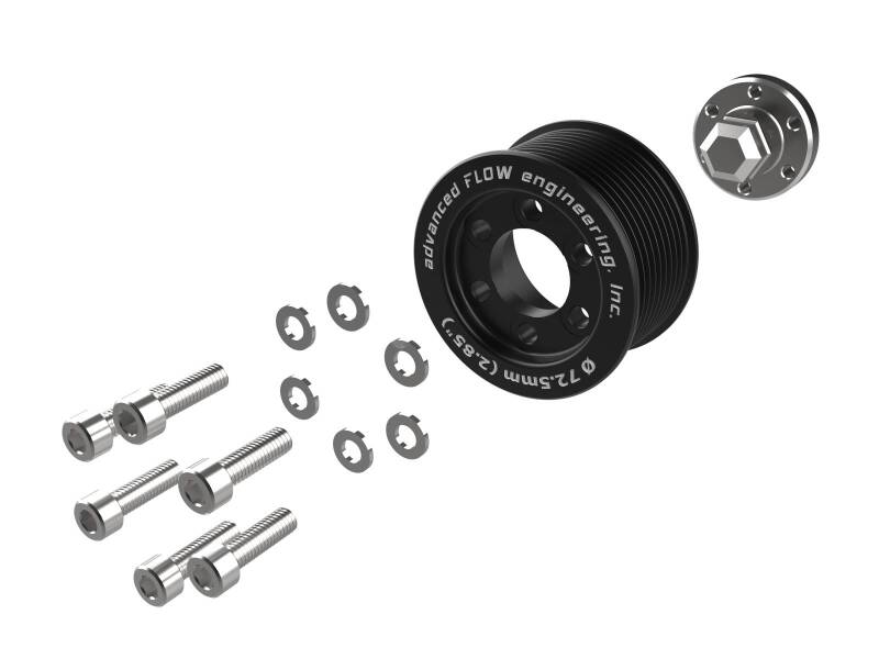aFe 15 - 23 Dodge Challenger / 15 - 23 Dodge Charger SRT Hellcat 2.85in Supercharger Power Pulley Kit - Pulleys - Crank, Underdrive - aFe