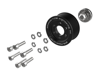 aFe 15 - 23 Dodge Challenger / 15 - 23 Dodge Charger SRT Hellcat 3.10in Supercharger Power Pulley Kit - Pulleys - Crank, Underdrive - aFe