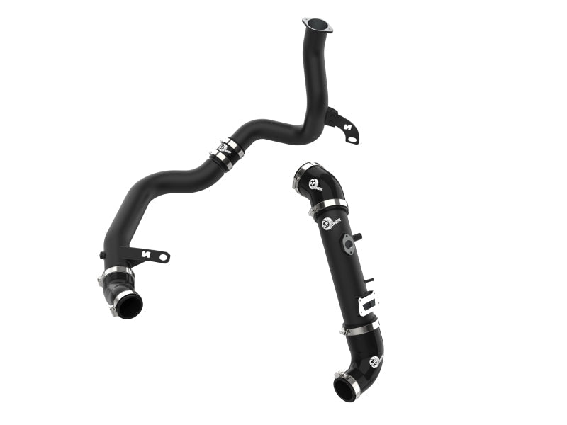 AFE 19 - 22 Hyundai Veloster N BladeRunner Aluminum Hot & Cold Charge Pipe Kit - Black - Intercoolers - aFe