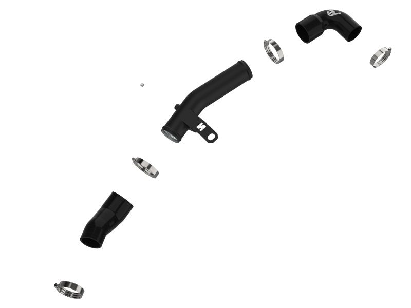 aFe 19 - 22 Hyundai Veloster N L4 2.0L (t) BladeRunner 2 - 1/2in Aluminum Hot Charge Pipe - Black - Intercoolers - aFe