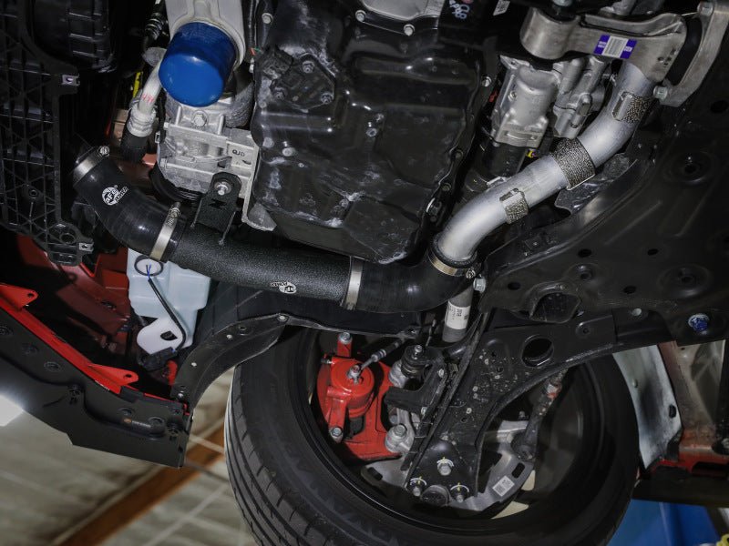 aFe 19 - 22 Hyundai Veloster N L4 2.0L (t) BladeRunner 2 - 1/2in Aluminum Hot Charge Pipe - Black - Intercoolers - aFe