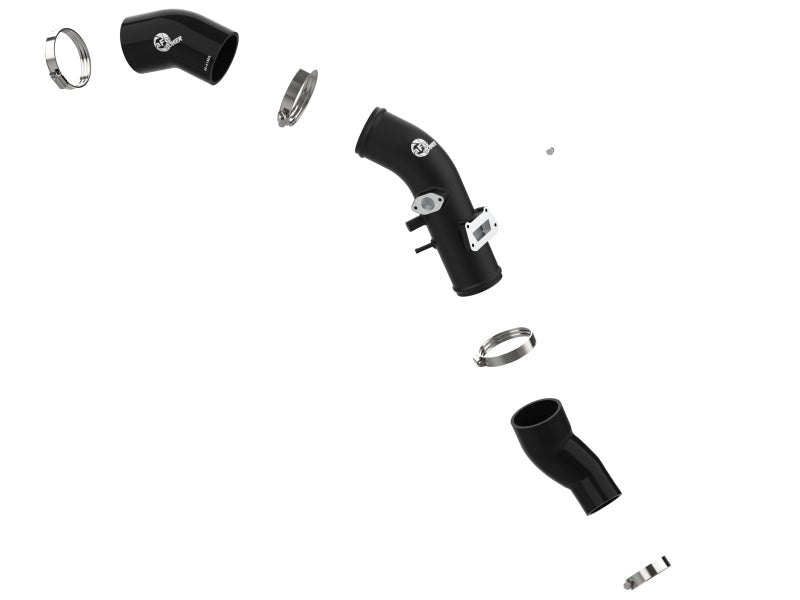 aFe 19 - 22 Hyundai Veloster N L4 2.0L (t) BladeRunner 2 - 3/4in Aluminum Cold Charge Pipe - Black - Intercoolers - aFe
