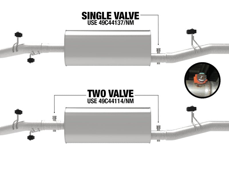 aFe 20 - 21 GM Trucks (V8 - 6.2L) 409 Stainless Steel Muffler Delete Pipe - Catback - aFe