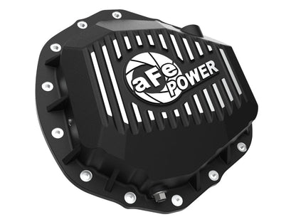 aFe 2020 Chevrolet Silverado 2500 HD Rear Differential Cover Black ; Pro Series w/ Machined Fins - Diff Covers - aFe