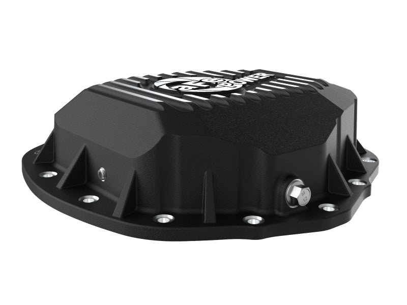 aFe 2020 Chevrolet Silverado 2500 HD Rear Differential Cover Black ; Pro Series w/ Machined Fins - Diff Covers - aFe