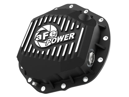 aFe 2020 Chevrolet Silverado 2500 HD Rear Differential Cover Black ; Pro Series w/ Machined Fins - Diff Covers - aFe