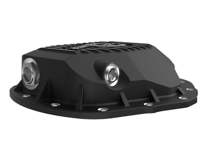 aFe 2020 Chevrolet Silverado 2500 HD Rear Differential Cover Black ; Pro Series w/ Machined Fins - Diff Covers - aFe