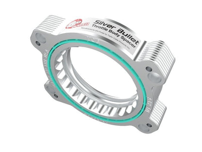 aFe 2020 Vette C8 Silver Bullet Aluminum Throttle Body Spacer Works w/ Factory Intake Only - Silver - Throttle Body Spacers - aFe