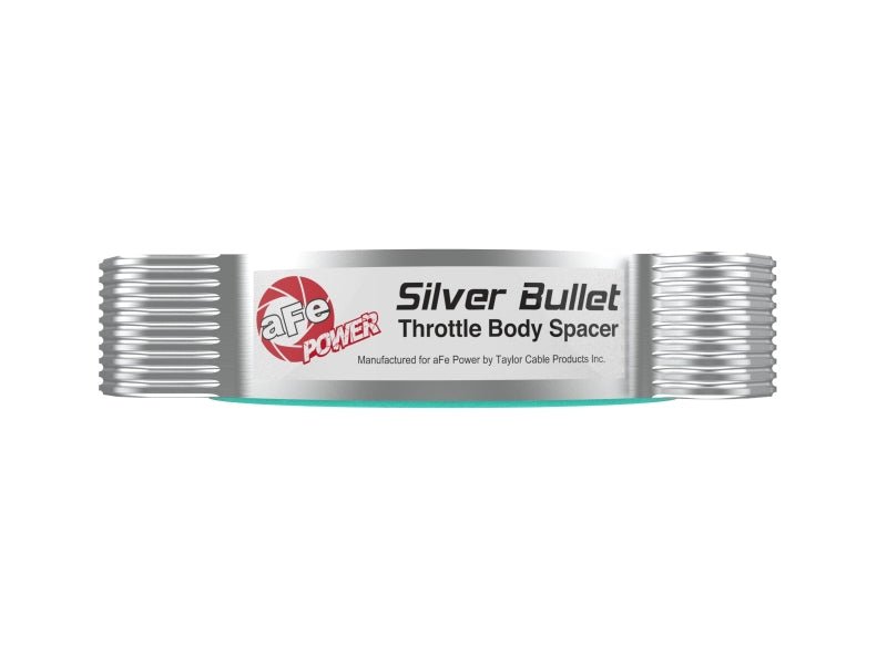 aFe 2020 Vette C8 Silver Bullet Aluminum Throttle Body Spacer Works w/ Factory Intake Only - Silver - Throttle Body Spacers - aFe