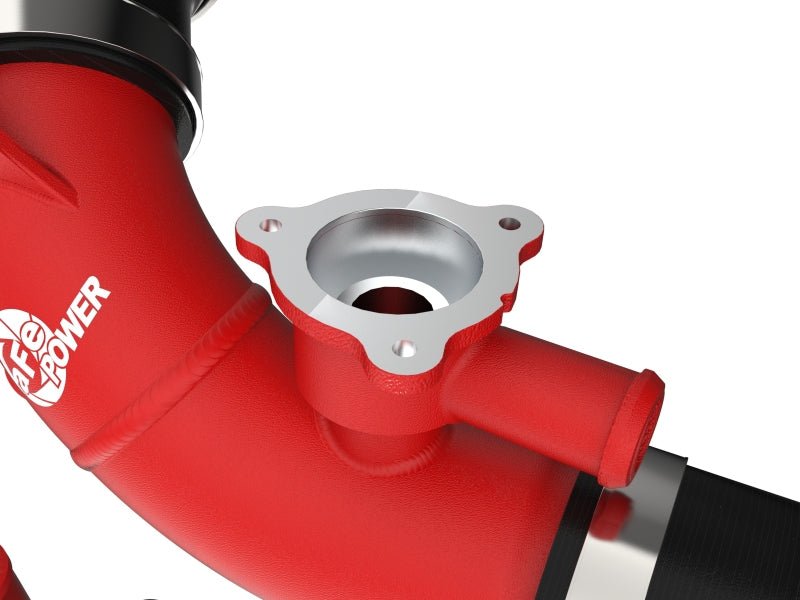 aFe 2022 Toyota Land Cruiser (J300) V6 - 3.5L (tt) BladeRunner 2.5in Aluminum Hot Charge Pipe - Red - Intercoolers - aFe
