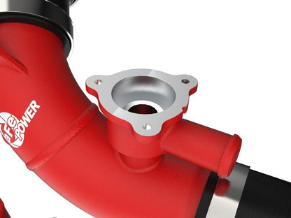 aFe 2022 Toyota Land Cruiser (J300) V6 - 3.5L (tt) BladeRunner 2.5in Aluminum Hot Charge Pipe - Red - Intercoolers - aFe