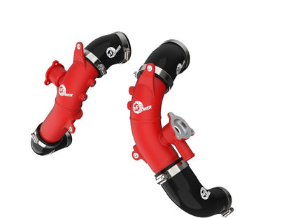 aFe 2022 Toyota Land Cruiser (J300) V6 - 3.5L (tt) BladeRunner 2.5in Aluminum Hot Charge Pipe - Red - Intercoolers - aFe