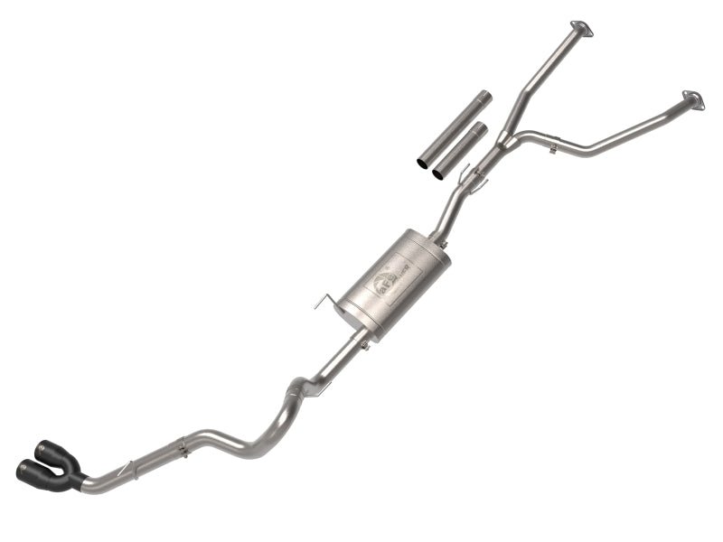 aFe 2022 Toyota Tundra V6 - 3.5L (tt) Vulcan Series 2.5in to 3in 304 SS Cat - Back Exhaust w/ Black Tip - Catback - aFe