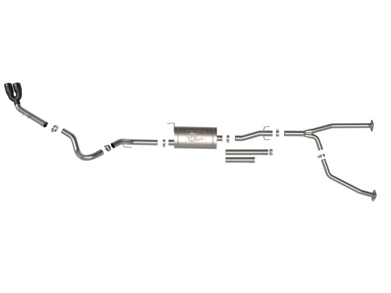 aFe 2022 Toyota Tundra V6 - 3.5L (tt) Vulcan Series 2.5in to 3in 304 SS Cat - Back Exhaust w/ Black Tip - Catback - aFe