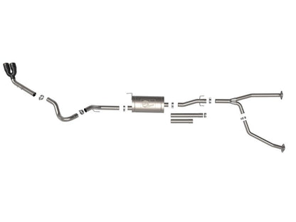 aFe 2022 Toyota Tundra V6 - 3.5L (tt) Vulcan Series 2.5in to 3in 304 SS Cat - Back Exhaust w/ Black Tip - Catback - aFe