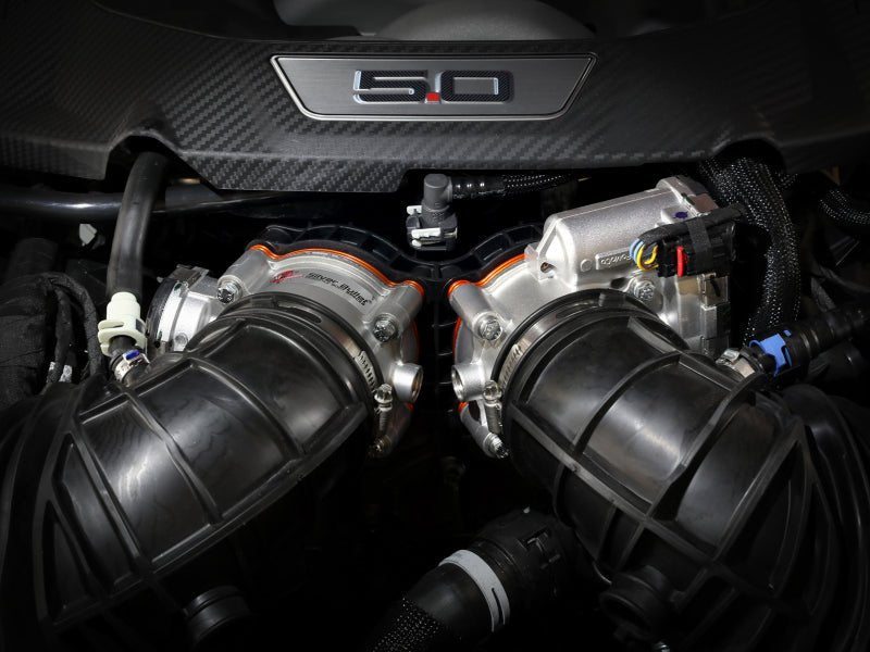 aFe 2024 Ford Mustang GT/ 2024 Ford Mustang Dark Horse V8 5.0L Silver Bullet Throttle Body Spacer - Throttle Bodies - aFe