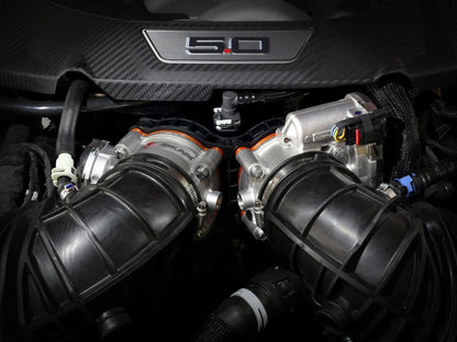 aFe 2024 Ford Mustang GT/ 2024 Ford Mustang Dark Horse V8 5.0L Silver Bullet Throttle Body Spacer - Throttle Bodies - aFe