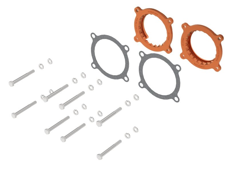 aFe 2024 Ford Mustang GT/ 2024 Ford Mustang Dark Horse V8 5.0L Silver Bullet Throttle Body Spacer - Throttle Bodies - aFe