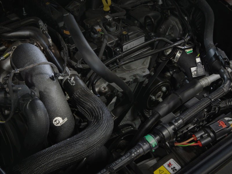 AFE 21 - 22 Ford Bronco L4 - 2.3L (t) BladeRunner Alum Hot/Cold Charge Pipe Kit - Black - Intercoolers - aFe