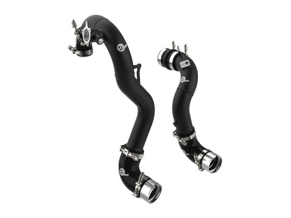 AFE 21 - 22 Ford Bronco L4 - 2.3L (t) BladeRunner Alum Hot/Cold Charge Pipe Kit - Black - Intercoolers - aFe