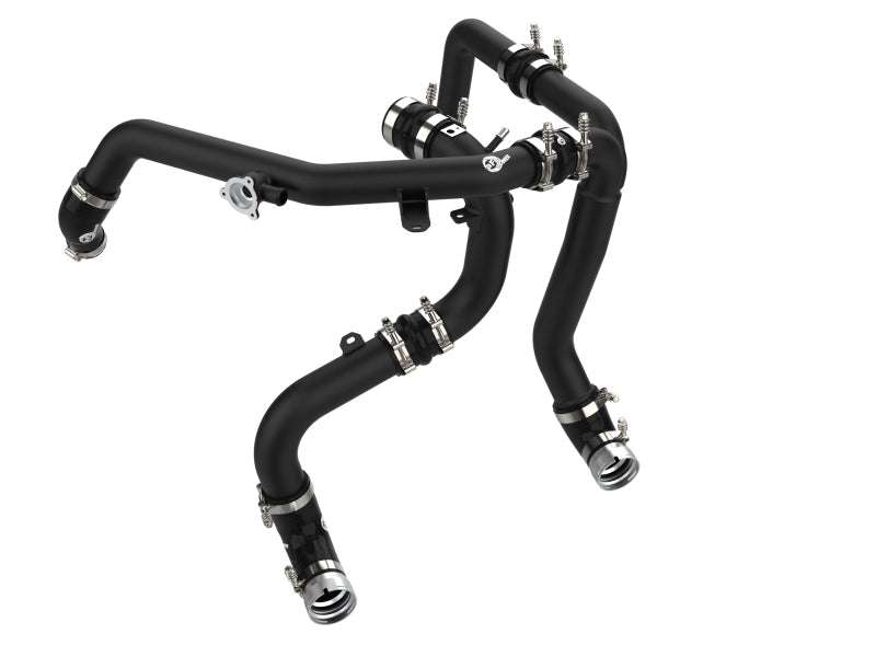 aFe 21 - 23 Ford Bronco V6 - 2.7Ltt BladeRunner Alum Hot & Cold Charge Pipe Kit - Black - Intercoolers - aFe