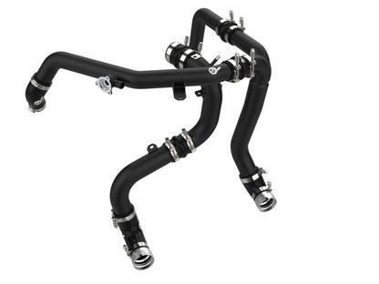 aFe 21 - 23 Ford Bronco V6 - 2.7Ltt BladeRunner Alum Hot & Cold Charge Pipe Kit - Black - Intercoolers - aFe