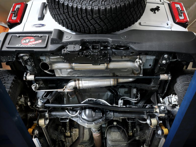 aFe 21 - 24 Ford Bronco Apollo GT Series 3 IN 409 Stainless Steel Hi - Tuck Axle - Back Exhaust - Axle Back - aFe