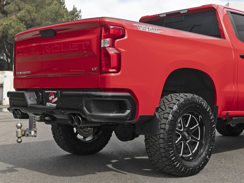 aFe 23 - 24 GM Trucks L6 - 3.0L (td) LZ0 Vulcan Series 3in 304 SS DPF - Back Exhaust System w/ Black Tip - DPF Back - aFe