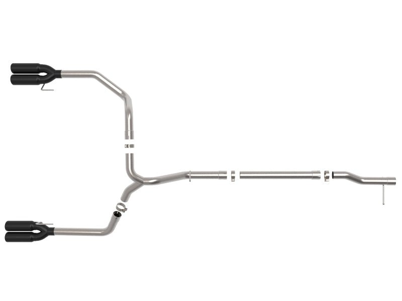 aFe 23 - 24 GM Trucks L6 - 3.0L (td) LZ0 Vulcan Series 3in 304 SS DPF - Back Exhaust System w/ Black Tip - DPF Back - aFe