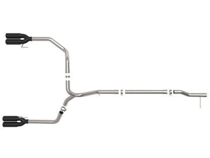 aFe 23 - 24 GM Trucks L6 - 3.0L (td) LZ0 Vulcan Series 3in 304 SS DPF - Back Exhaust System w/ Black Tip - DPF Back - aFe
