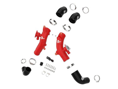 aFe 23 - 24 Toyota Sequoia V6 - 3.4L Hybrid BladeRunner 2.5in Aluminum Hot Charge Pipe - Red - Intercoolers - aFe