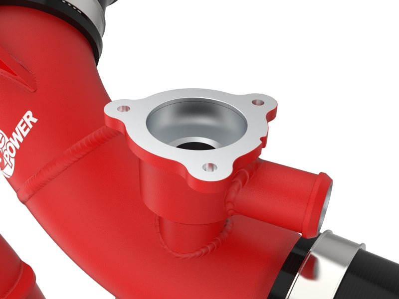 aFe 23 - 24 Toyota Sequoia V6 - 3.4L Hybrid BladeRunner 2.5in Aluminum Hot Charge Pipe - Red - Intercoolers - aFe