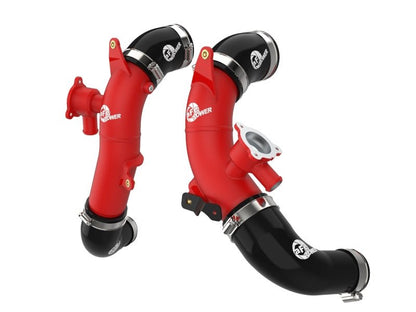 aFe 23 - 24 Toyota Sequoia V6 - 3.4L Hybrid BladeRunner 2.5in Aluminum Hot Charge Pipe - Red - Intercoolers - aFe