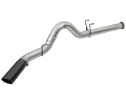 aFe ATLAS 5in DPF - Back Alum Steel Exhaust System w/Black Tip 2017 Ford Diesel Trucks V8 - 6.7L (td) - DPF Back - aFe
