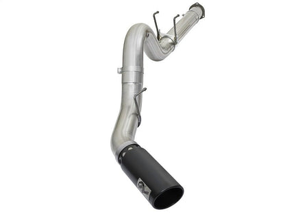 aFe ATLAS 5in DPF - Back Alum Steel Exhaust System w/Black Tip 2017 Ford Diesel Trucks V8 - 6.7L (td) - DPF Back - aFe