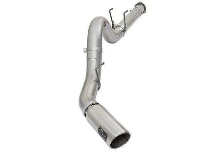 aFe ATLAS 5in DPF - Back Alum Steel Exhaust System w/Polished Tip 2017 Ford Diesel Trucks V8 - 6.7L (td) - DPF Back - aFe