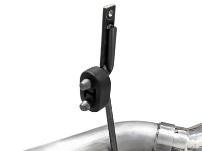 aFe Atlas Exhaust 4in DPF - Back Exhaust Aluminized Steel Polished Tip 11 - 14 ford Diesel Truck V8 - 6.7L - DPF Back - aFe