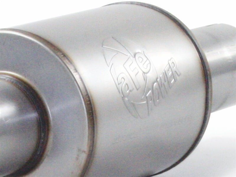 aFe Atlas Exhausts Mufflers Al Steel EXH Muffler 4 ID In/Out 8 Dia x 12L AL - Catback - aFe