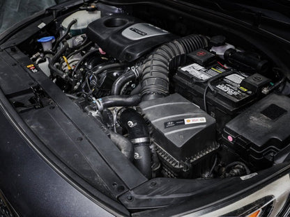 aFe BladeRunner 2 - 1/2 IN Aluminum Cold Charge Pipe Black 17 - 20 Hyundai Elantra GT L4 - 1.6L (t) - Intercoolers - aFe