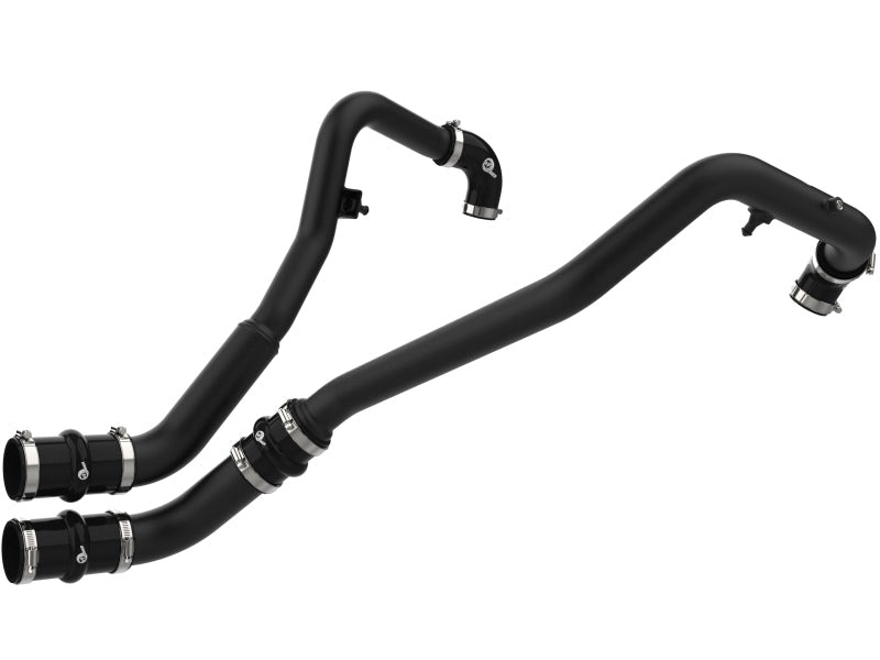 aFe BladeRunner 2in to 2-1/2in Aluminum Hot Charge Pipe Black Ford F-150 24-26 V6-2.7L (tt)-Intercoolers-aFe