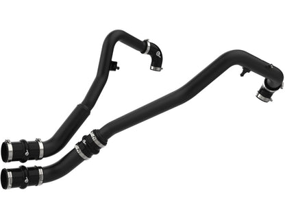 aFe BladeRunner 2in to 2-1/2in Aluminum Hot Charge Pipe Black Ford F-150 24-26 V6-2.7L (tt)-Intercoolers-aFe