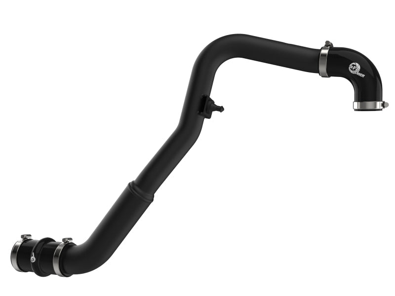 aFe BladeRunner 2in to 2-1/2in Aluminum Hot Charge Pipe Black Ford F-150 24-26 V6-2.7L (tt)-Intercoolers-aFe