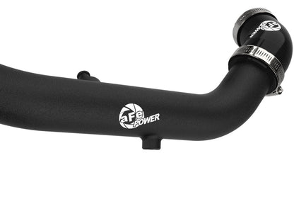 aFe BladeRunner 2in to 2-1/2in Aluminum Hot Charge Pipe Black Ford F-150 24-26 V6-2.7L (tt)-Intercoolers-aFe