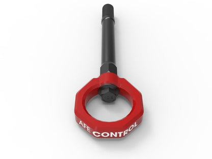 aFe CONTROL Front Tow Hook Red - Tow Hooks - aFe