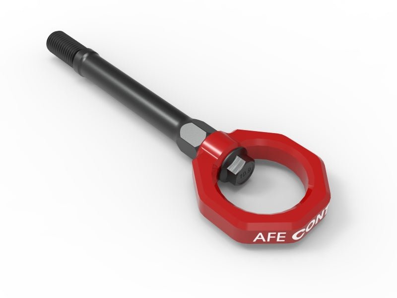 aFe CONTROL Front Tow Hook Red - Tow Hooks - aFe