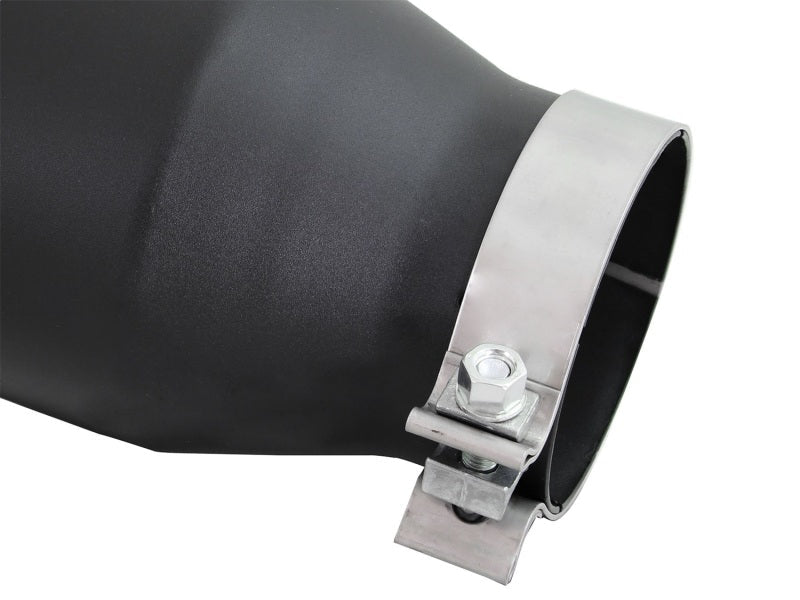 aFe Diesel Exhaust Tip Bolt On Black 4in Inlet x 6in Outlet x 12in - Catback - aFe