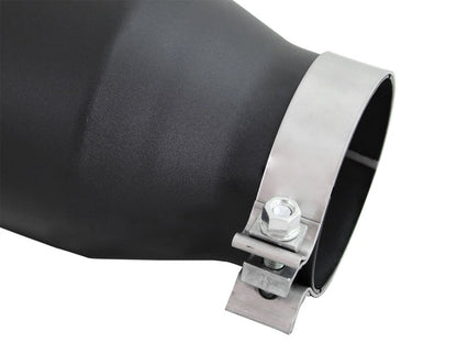aFe Diesel Exhaust Tip Bolt On Black 4in Inlet x 6in Outlet x 12in - Catback - aFe