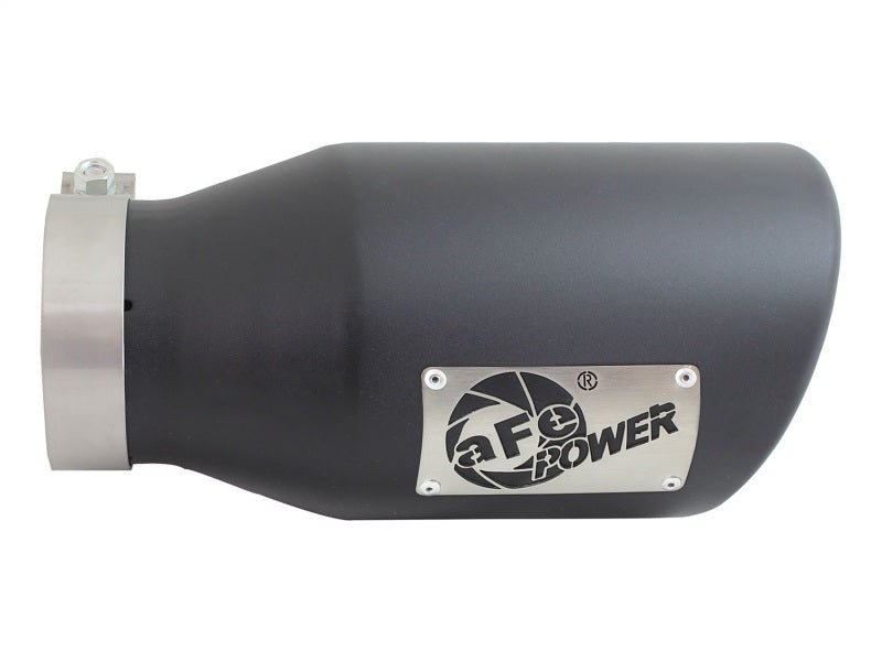 aFe Diesel Exhaust Tip Bolt On Black 4in Inlet x 6in Outlet x 12in - Catback - aFe