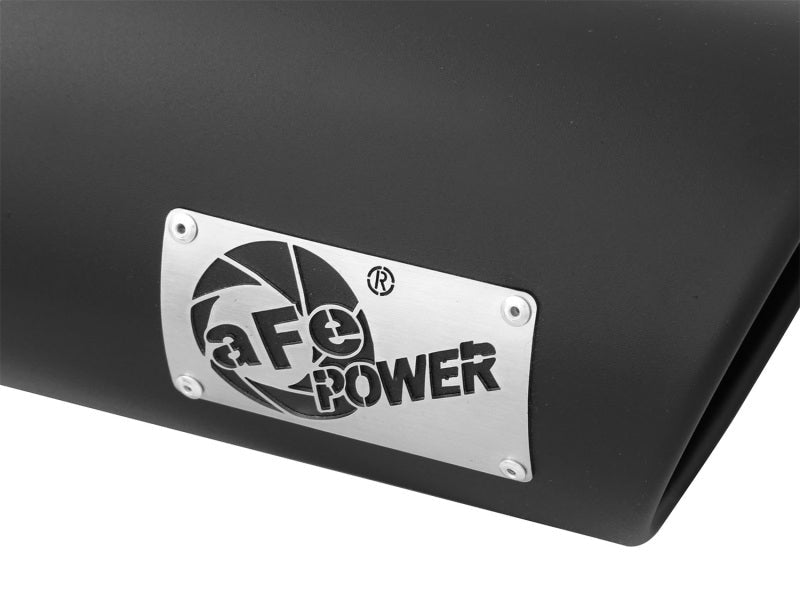 aFe Diesel Exhaust Tip Bolt On Black 5in Inlet x 6in Outlet x 12in Long - Catback - aFe