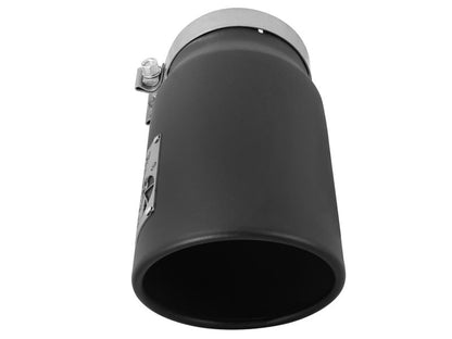 aFe Diesel Exhaust Tip Bolt On Black 5in Inlet x 6in Outlet x 12in Long - Catback - aFe